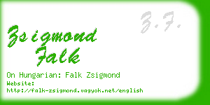 zsigmond falk business card